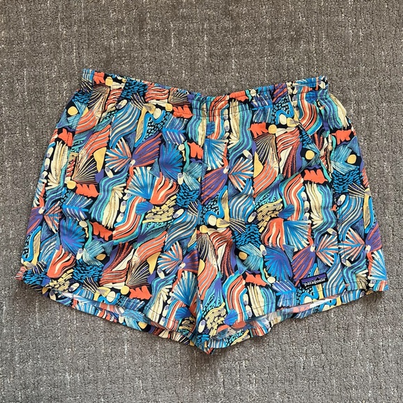 Patagonia Baggies Women’s 5 inch Shorts Subtidal Blue Multicolor Print Medium - Picture 7 of 7